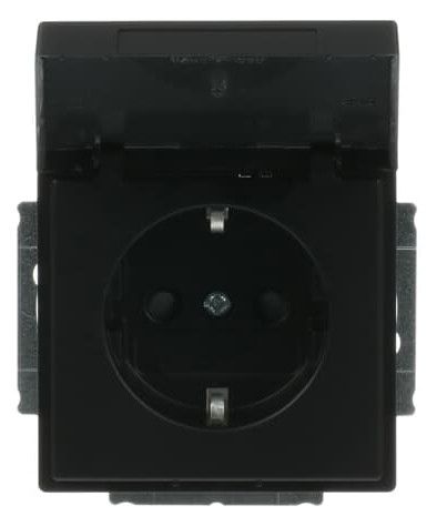 BJ 20 EUKB-81 SCHUKO Steckdosen-Einsatz anthrazit future linear