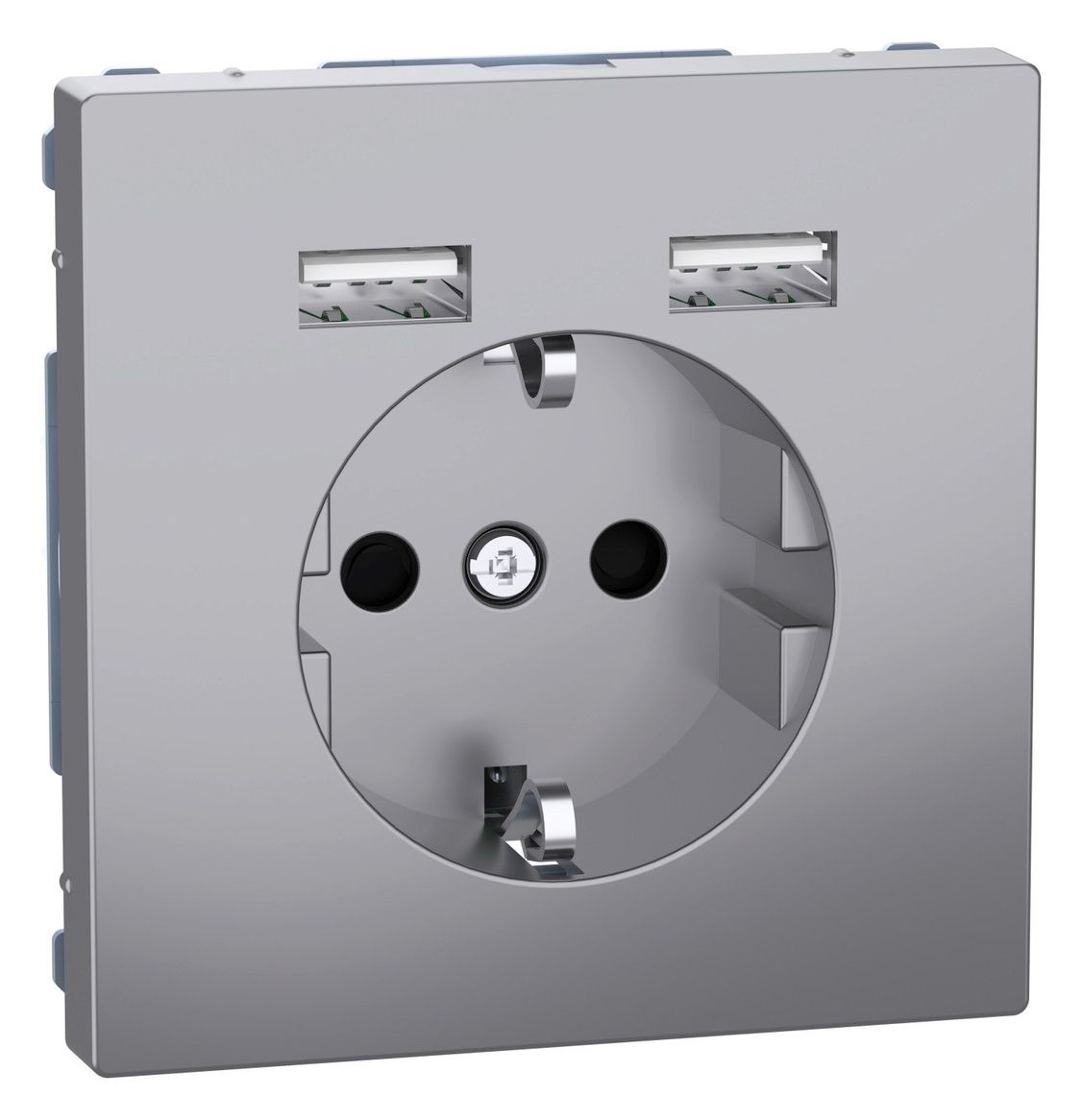 Mert MEG 2366-6036 Schuko-Steckdose m.USB Ladegerät Edelstahl
