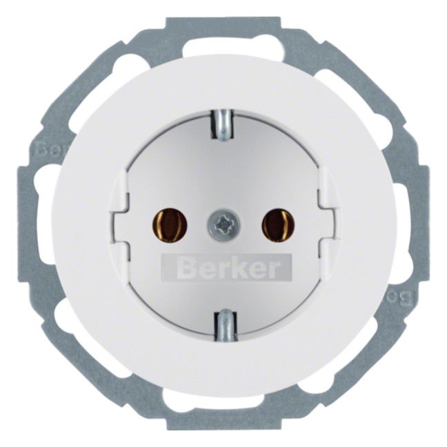 Berker 47452089 Steckdose SCHUKO Serie R.Classic polarweiß glänzend