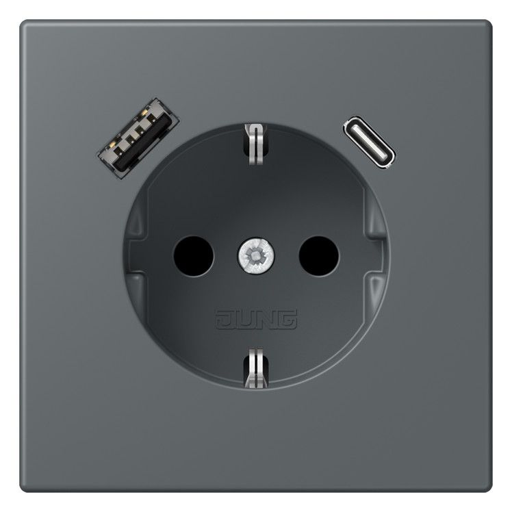 Jung LC1520-15CA202 SCHUKO-Steckd.m.USB Typ AC LC32010