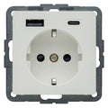 Berker 48146089 Steckd.SCHUKO/USB AC 20W PD Qx pw samt