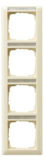 GIRA 111401 Abdeckrahmen 4fach senkrecht BSF Standard 55 Cremeweiß glänzend