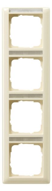 GIRA 111401 Abdeckrahmen 4fach senkrecht BSF Standard 55 Cremeweiß glänzend