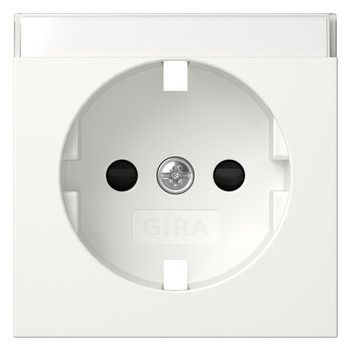 GIRA 492303 Abdeckung SCHUKO-Steckdose BSF+Shutter System 55 Reinweiß glänzend