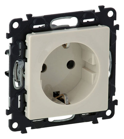 Legrand 753221 Schuko Steckdose seitl. Klemmen Valena Life mandelweiß