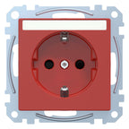 Mert MEG 2302-0306 SCHUKO-Steckdose BRS Sonder m.Schriftfeld StK rubinrot Sys.M