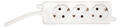 Bachmann 387.274S SELLY 3xSchuko weiß Strom 1,5m Schuko montierbar