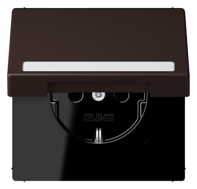 Jung LC1520BFNAKL252 SCHUKO-Steckd.KI m. Klappdeckel m.S