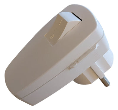 Bachmann 911.271 SCHUKO Winkelstecker weiß m.Schalter