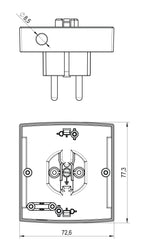 ALRE-IT JZ-19 Schuko-Stecksockel f.RTBSB-001.xxx 230VAC MN990003