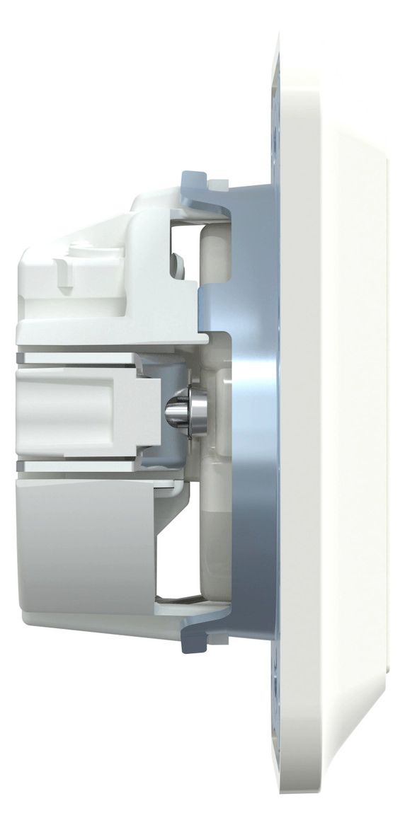 Mert MEG 2301-1219 SCHUKO-Steckdose StK volle Platte polarweiß glänz.ATELIER-M