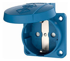 Mennekes 11081 Anbaudose SCHUKO blau 16A 2p+PE 230V IP54 m.Klappd. Einf.unten