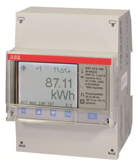 ABB A41 412-100 Wechselstromzähler, RS485 Gold, 1Ph, Direktanschluss 80A