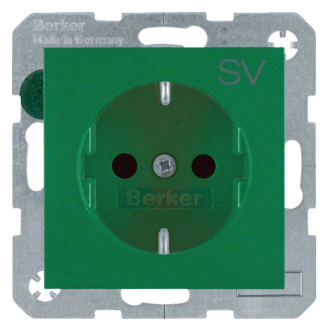 Berker 47231903 Steckdose SCHUKO S.1 grün matt SV