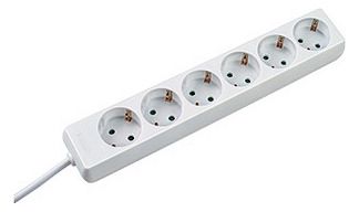 Bachmann 381.241S SELLY 6xSchuko weiß Strom 1,5m