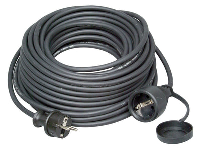 Kopp 147325044 Gummi verl Schuko Gummi Stecker u.Schuko Kuppl.m.25m ltg schwarz