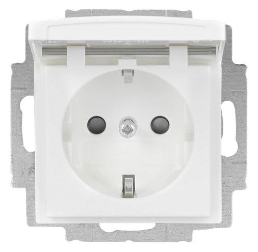 BJ 20 EUKB-914 SCHUKO Steckdose Klappdeckel Bs alpinweiß balance SI