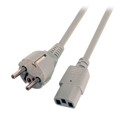 EFB EK508.5 Netzleitung Schuko 180°-C13 180° grau 5m 3x1.00qmm
