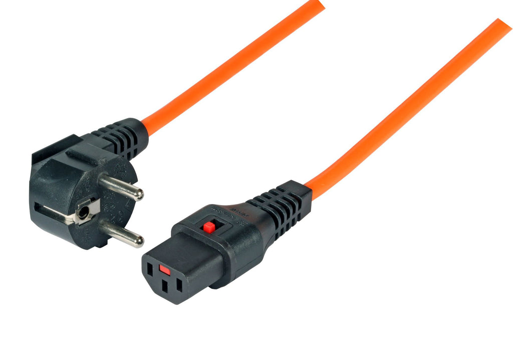 EFB EK600SW.2 Netzkabel Schuko-C13 m.IEC Lock schwarz L:2m
