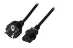 EFB EK508SW.2 Netzleitung Schuko 180°-C13 180° schwarz 2m 3x0.75qmm