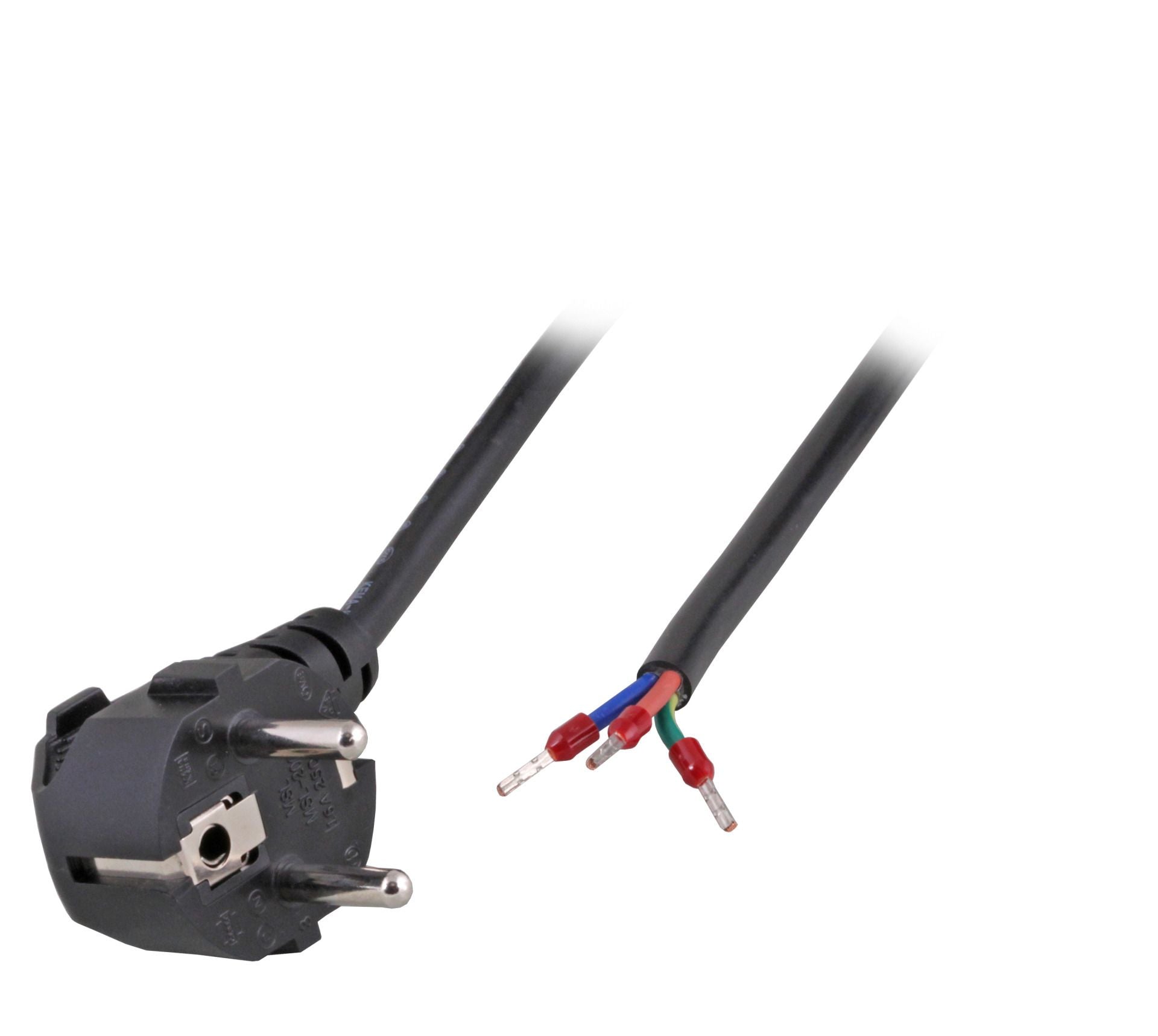 EFB EK504AE.5 Schuko 90°-Open End AE 5m 3x1.00qmm schwarz