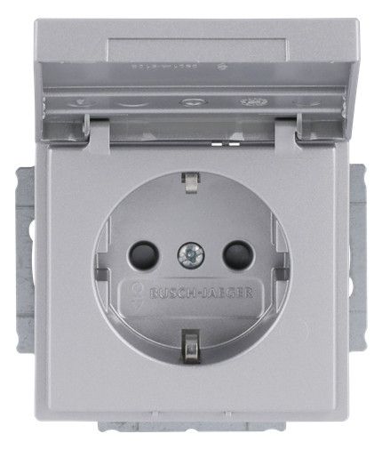 BJ 20 EUKNB-83 SCHUKO Steckdosen-Einsatz alusilber future linear