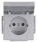 BJ 20 EUKNB-83 SCHUKO Steckdosen-Einsatz alusilber future linear