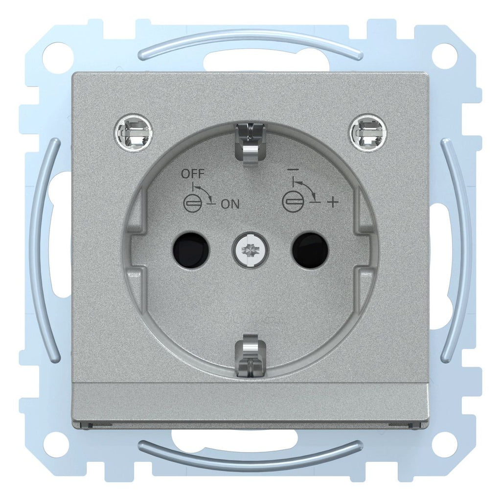 Mert MEG 2304-0460 SCHUKO-Steckdose BRS m.Lichtausl.+LED StK aluminium System M