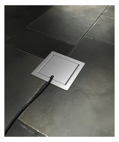 Bodensteckdose 8501E 1x Schuko, Edelstahl gebürstet 8501E-1-1