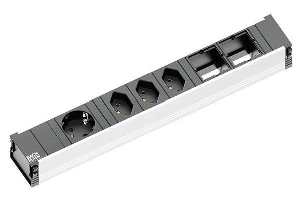 Bachmann 912.035 CONI 1xSchuko 3xCH 2xABD GST18
