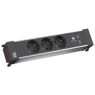 Bachmann 916.173 Power Frame 3xSchuko 1xUSB Charger Strom 0,2m GST18