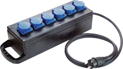 Bachmann 349.185 Verteiler 6xSchuko Strom 2m Schuko