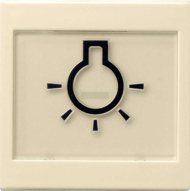 GIRA 021601 Wippe+BSF+Symbol Licht groß tastbar System 55 Cremeweiß glänzend