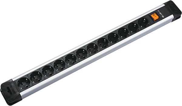 Bachmann 330.103 CONNECTUS 12xSchuko 1xSchalter Strom 2m Schuko
