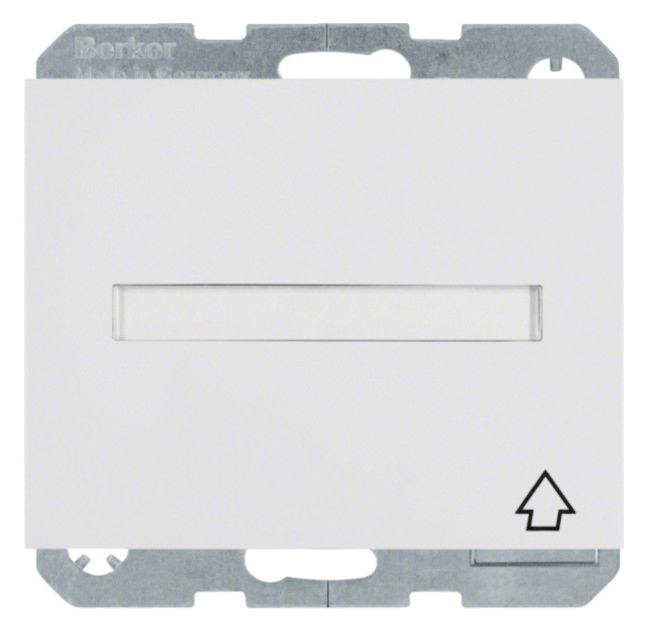 Berker 47527209 Steckdose SCHUKO+Klappd. B-feld+erh.BS K.1 polarweiß glänzend