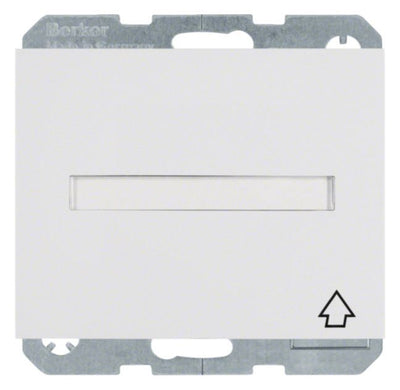 Berker 47527209 Steckdose SCHUKO+Klappd. B-feld+erh.BS K.1 polarweiß glänzend