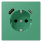 Jung LC1520-15CA250 SCHUKO-Steckd.m.USB Typ AC LC4320G