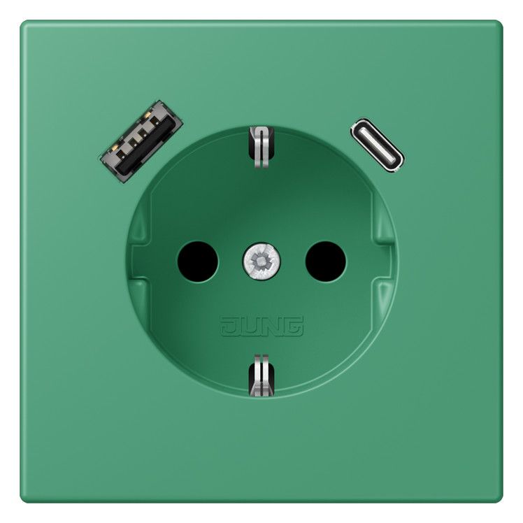 Jung LC1520-15CA250 SCHUKO-Steckd.m.USB Typ AC LC4320G
