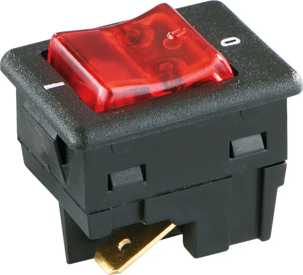 Bachmann 924.129 Wippenschalter s/rot Serie 8005 2pol Ausschalter bel.