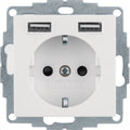 Berker 48031909 Steckdose SCHUKO/USB S.1 polarweiß mt.