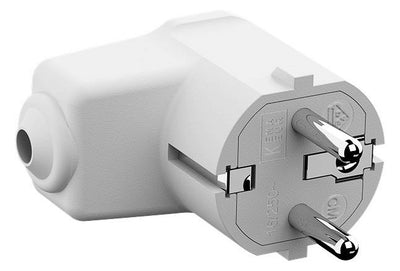 Bachmann 960.202 SCHUKO Winkelstecker weiß m.Knickschutz