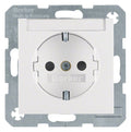 Berker 41498989 Steckdose SCHUKO m.B-feld+erh.BS S.1 polarweiß glänzend