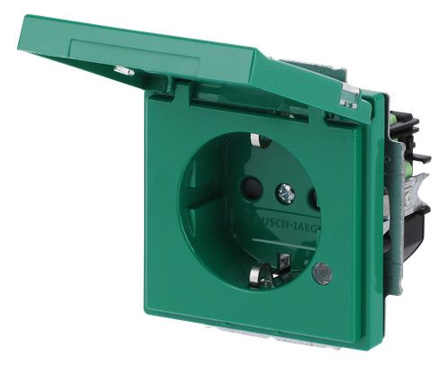 BJ 20 EUKNBL-13-82 SCHUKO Steckdosen-Einsatz gn RAL6032 future