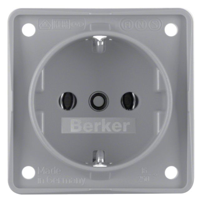 Berker 941852506 Steckdose SCHUKO Integro grau matt