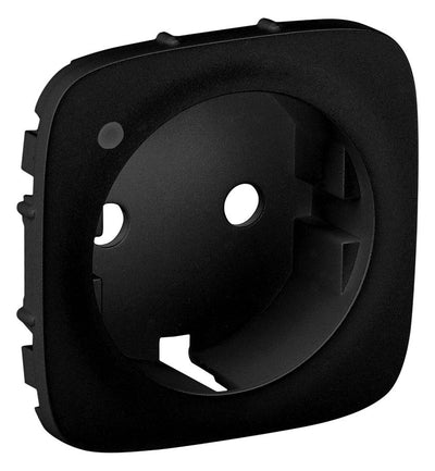 Legrand 754858 Abdeckung Schuko Steckdose LED Valena Allure schwarz