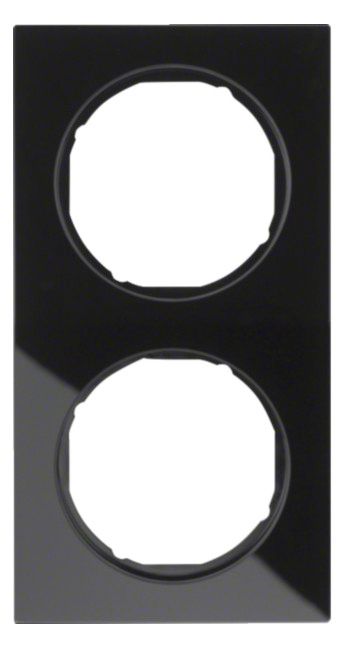 Berker 10122216 Rahmen 2fach R.3 Glas schwarz