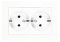 Panasonic WDTC12052WH Plus 55 Schuko Doppelsteckdose reinweiß m.Rahmen