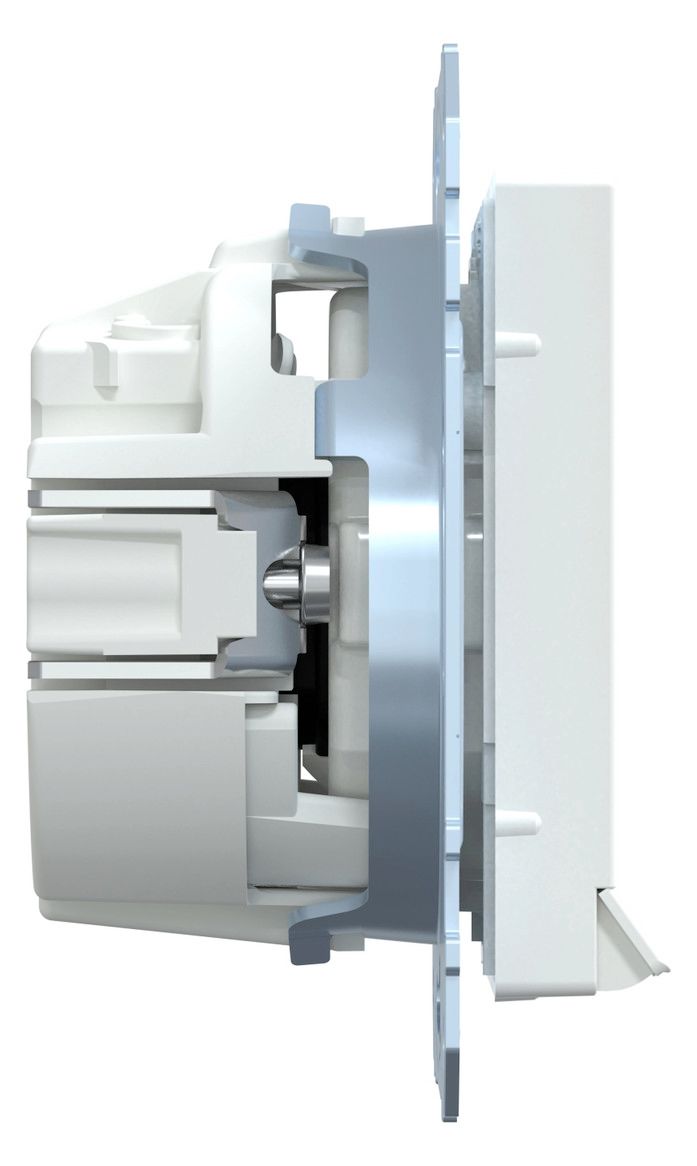 Mert MEG 2304-0325 SCHUKO-Steckdose BRS m.Lichtausl.+LED StK aktivweiß gl.Sys.M