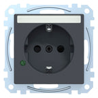 Mert MEG 2305-0414 SCHUKO-Steckdose BRS m.ÜSS+Schriftfeld StK anthrazit System M