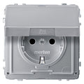 Mert MEG 2310-7260 SCHUKO-Steckdose BRS m.Klappdeckel StK aluminium AQUADESIGN